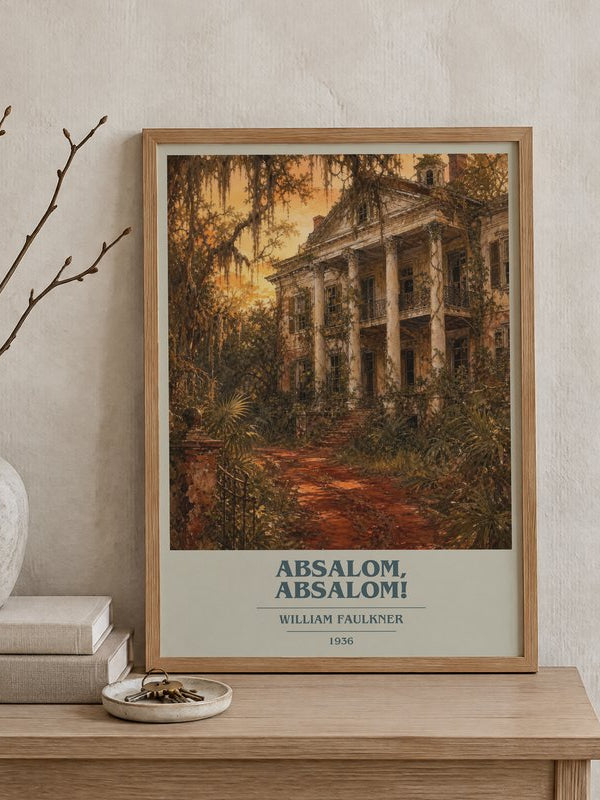 Absalom, Absalom! poster, framed in a room