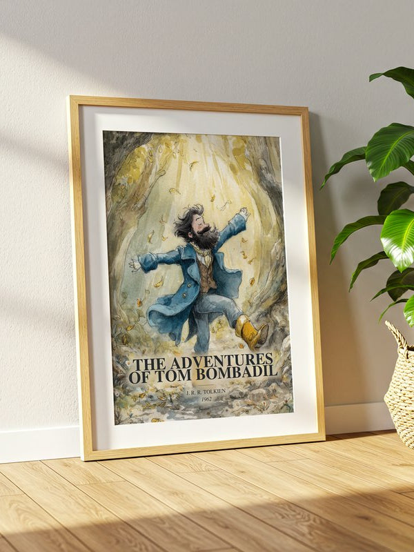 The Adventures Of Tom Bombadil poster, framed in a room