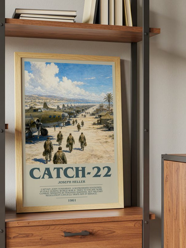 Catch-22 poster, framed in a room