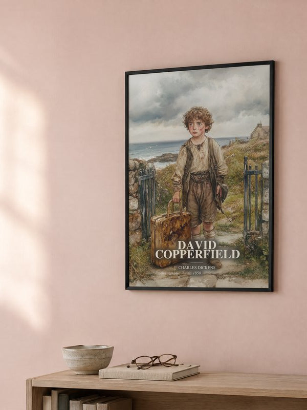 David Copperfield poster, framed in a room