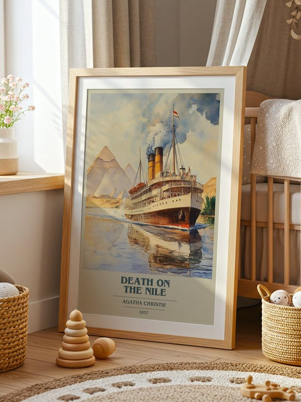 Death On The Nile poster, framed in a room