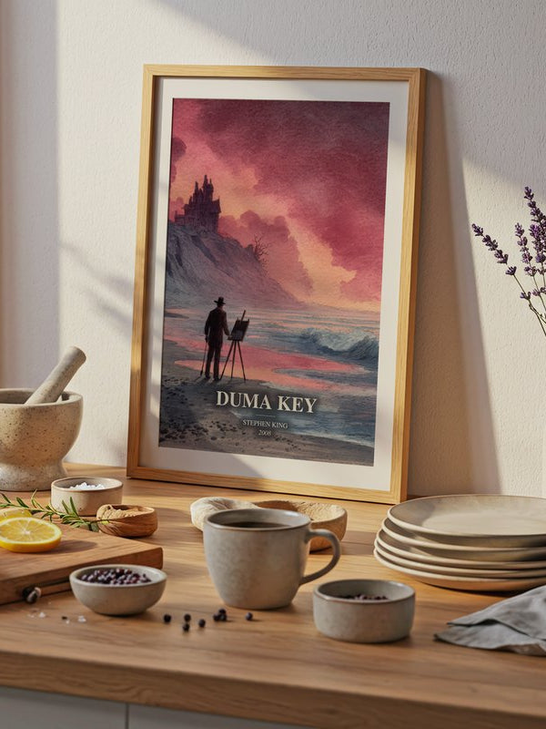 Duma Key poster, framed in a room