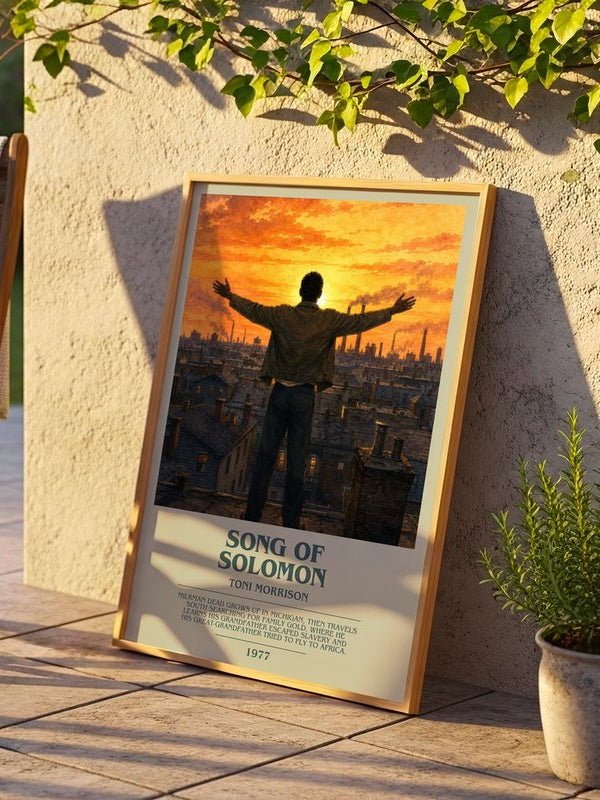 Song of Solomon poster, framed in a room