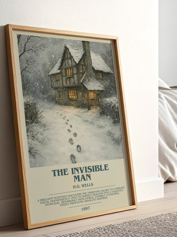 The Invisible Man poster, framed in a room