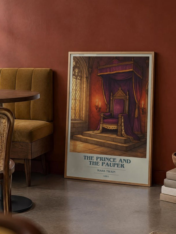 The Prince And The Pauper poster, framed in a room
