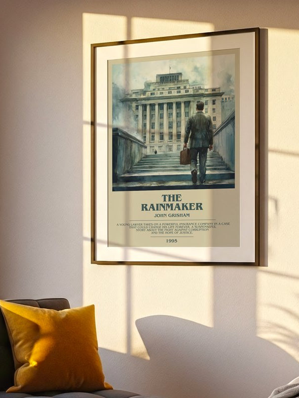 The Rainmaker poster, framed in a room