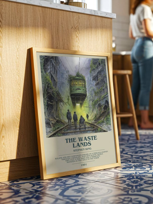 The Waste Lands poster, framed in a room