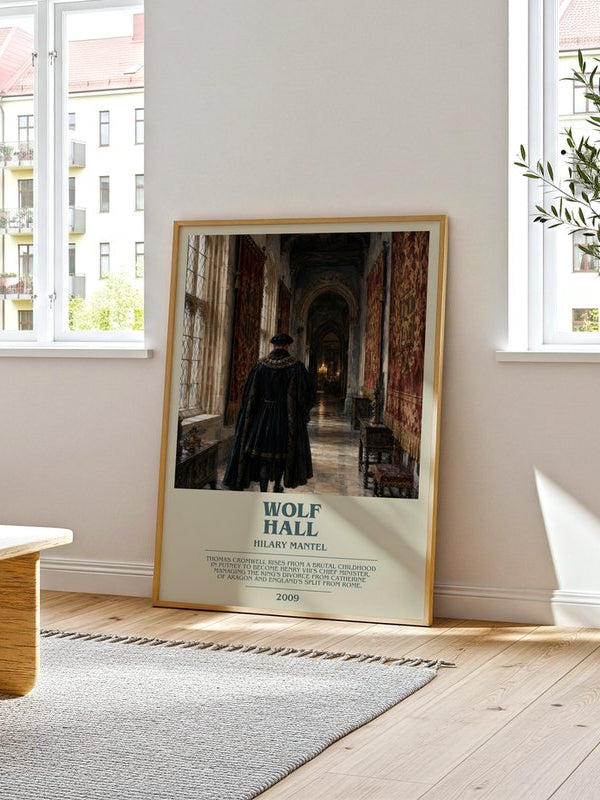 Wolf Hall poster, framed in a room