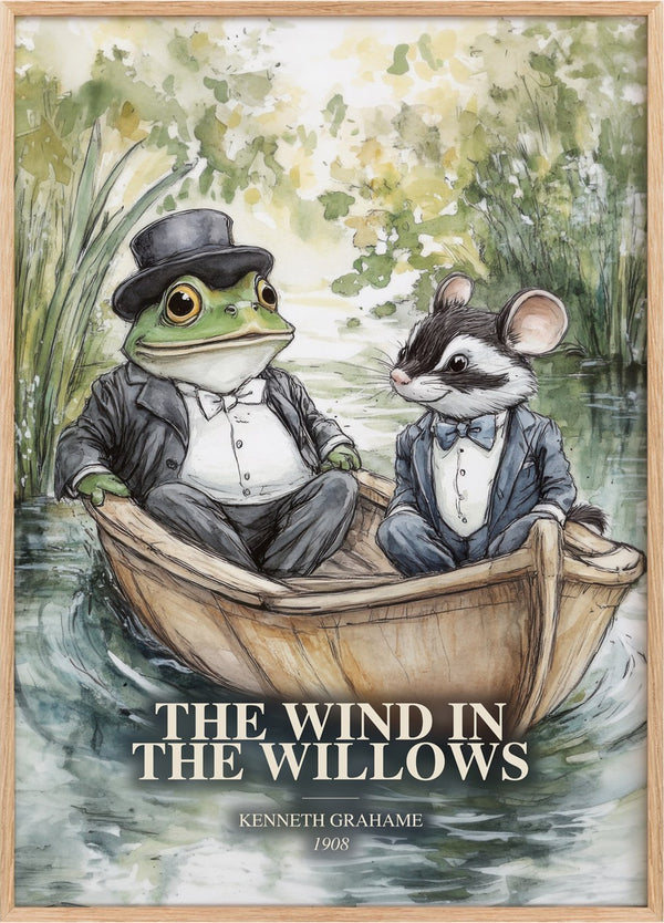 Wind In The Willows Book Watercolour Illustration by Kenneth Grahame