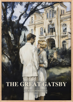 The Great Gatsby Book Watercolour Illustration by F. Scott Fitzgerald