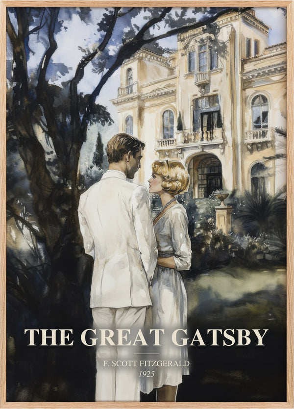 The Great Gatsby Book Watercolour Illustration by F. Scott Fitzgerald