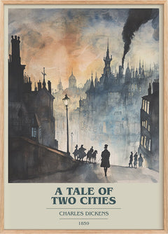 A Tale of Two Cities Book Cover Poster by Charles Dickens