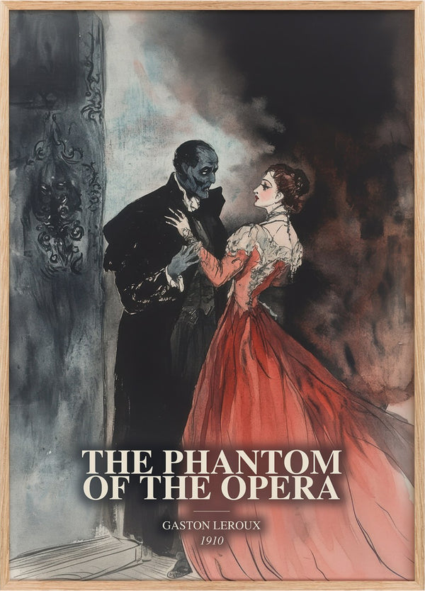 Phantom Of The Opera Book Watercolour Illustration by Gaston Leroux