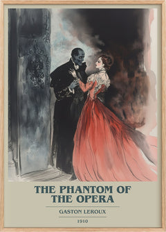 The Phantom of the Opera Book Cover Poster by Gaston Leroux