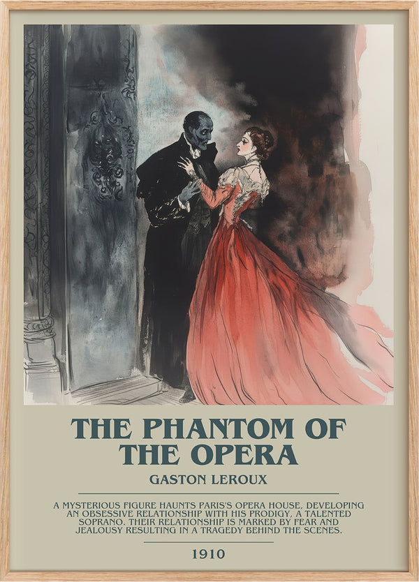 The Phantom of the Opera Bookish Wall Art by Gaston Leroux