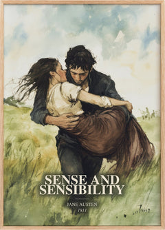 Sense And Sensibility Book Watercolour Illustration by Jane Austen