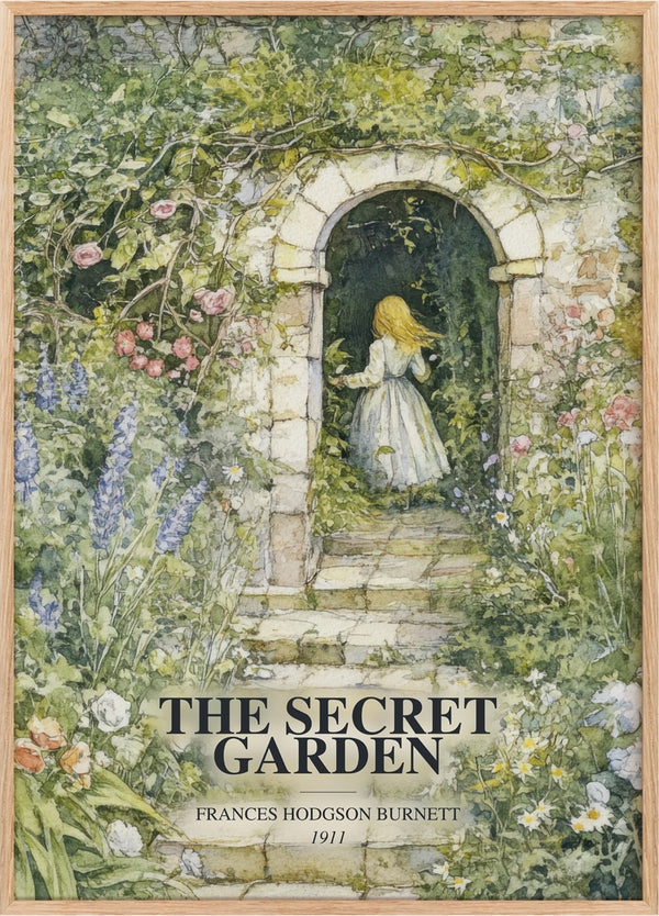 Secret Garden Book Watercolour Illustration by Frances Hodgson Burnett