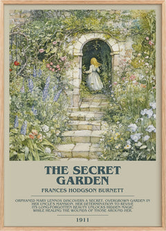 The Secret Garden Bookish Wall Art by Frances Hodgson Burnett