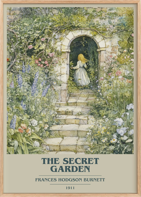The Secret Garden Book Cover Poster by Frances Hodgson Burnett