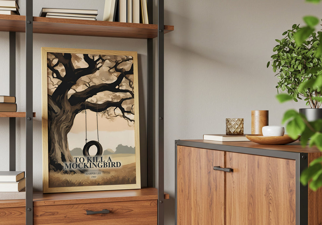 To Kill A Mockingbird book watercolour illustration paper finish options – matte satin gloss