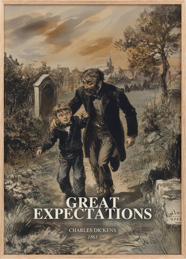 Great Expectations Book Watercolour Illustration by Charles Dickens