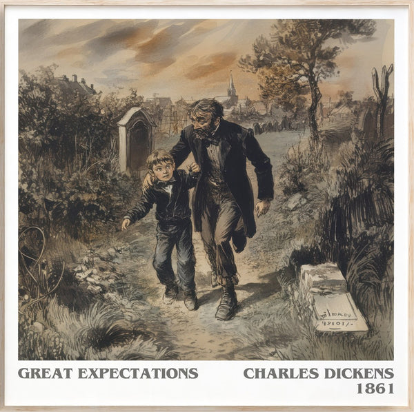 Great Expectations Literary Art Print by Charles Dickens