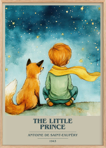 The Little Prince Book Cover Poster by Antoine de Saint-Exupéry