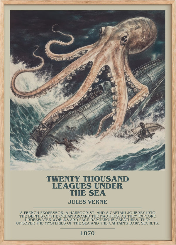Twenty Thousand Leagues Under the Sea Bookish Wall Art by Jules Verne