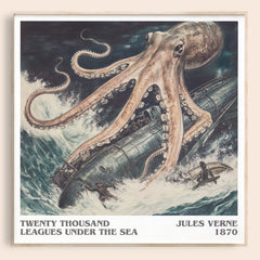 Twenty Thousand Leagues Under the Sea Literary Art Print by J. Verne