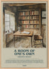 A Room Of One's Own Bookish Wall Art by Virginia Woolf