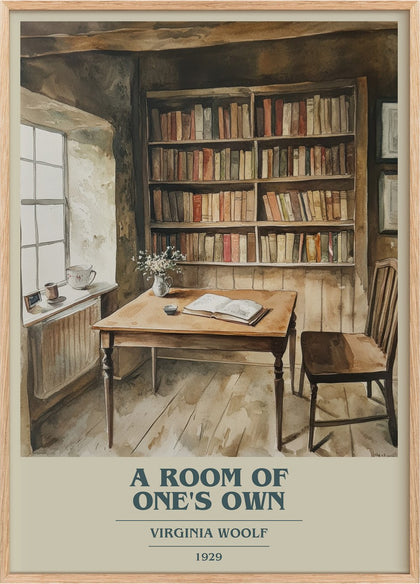 A Room Of One's Own Book Cover Poster by Virginia Woolf