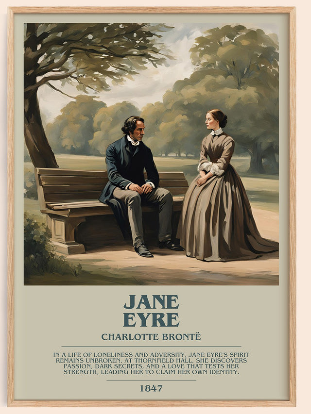 Jane Eyre Bookish Wall Art by Charlotte Brontë