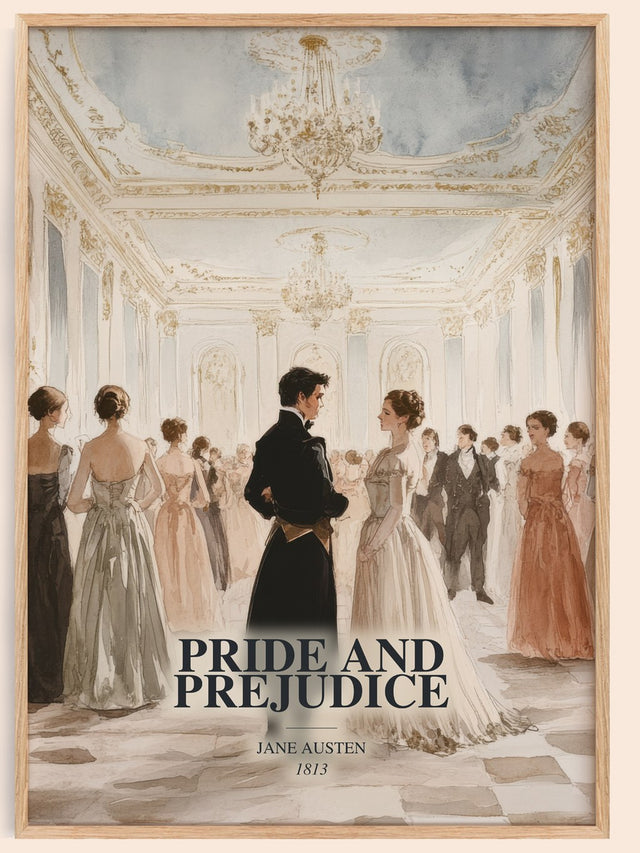 Pride And Prejudice Book Watercolour Illustration by Jane Austen