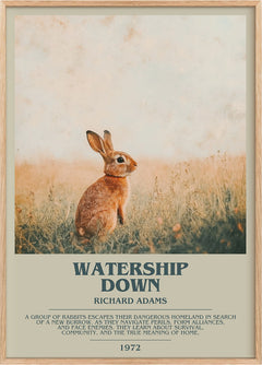 Watership Down Bookish Wall Art by Richard Adams