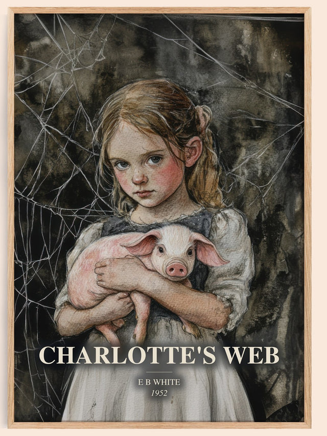 Charlotte'S Web Book Watercolour Illustration by E B White