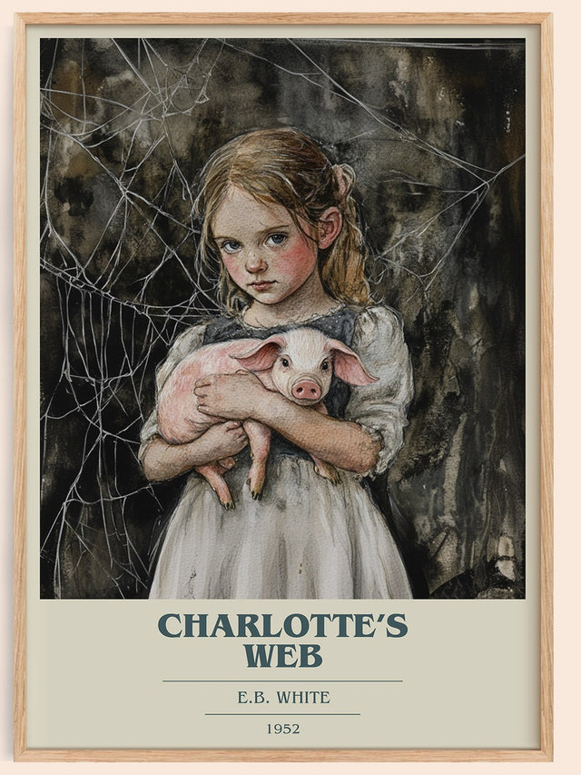 Charlotte's Web Book Cover Poster by E B White