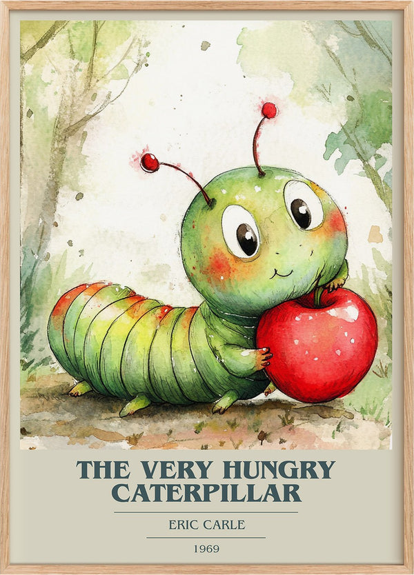 The Very Hungry Caterpillar Book Cover Poster by Eric Carle