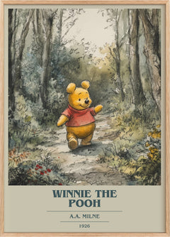 Winnie the Pooh Book Cover Poster by A. A. Milne
