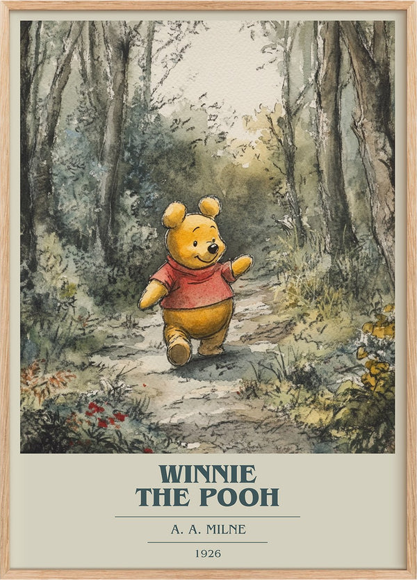 Winnie the Pooh Book Cover Poster by A. A. Milne