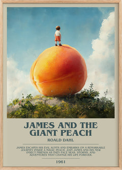 James and the Giant Peach Bookish Wall Art by Roald Dahl