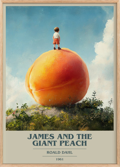 James and the Giant Peach Book Cover Poster by Roald Dahl
