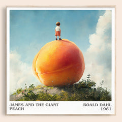 James and the Giant Peach Literary Art Print by Roald Dahl