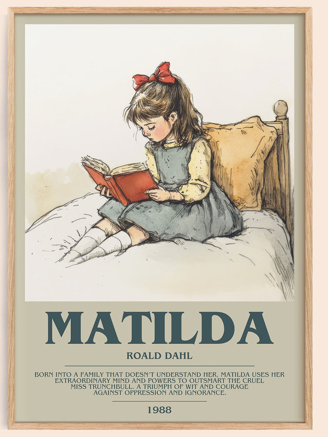 Matilda Bookish Wall Art by Roald Dahl