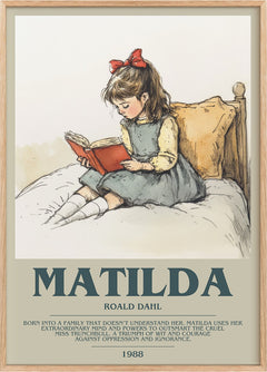 Matilda Bookish Wall Art by Roald Dahl