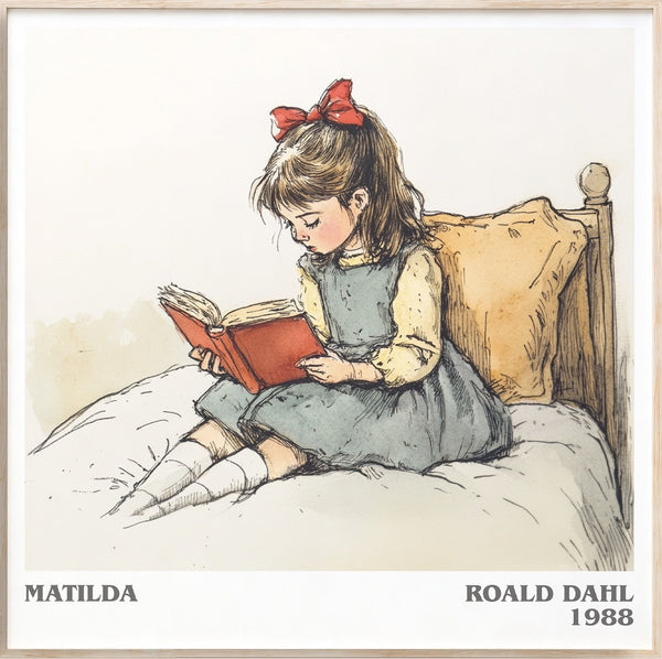Matilda Literary Art Print by Roald Dahl