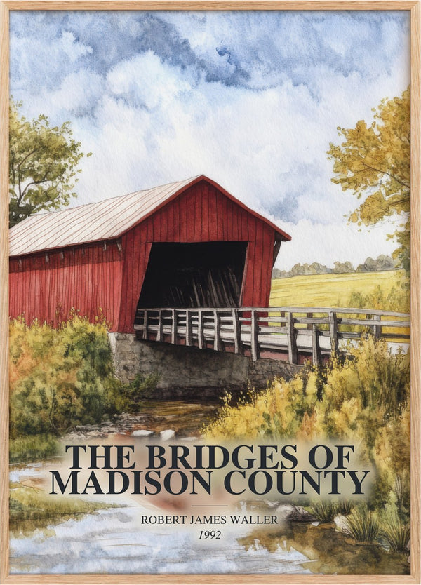 Bridges Of Madison County Book Watercolour Illustration by R. Waller