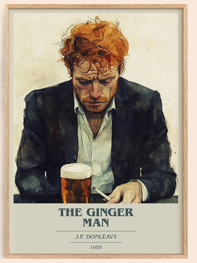 The Ginger Man Book Cover Poster by J.P. Donleavy