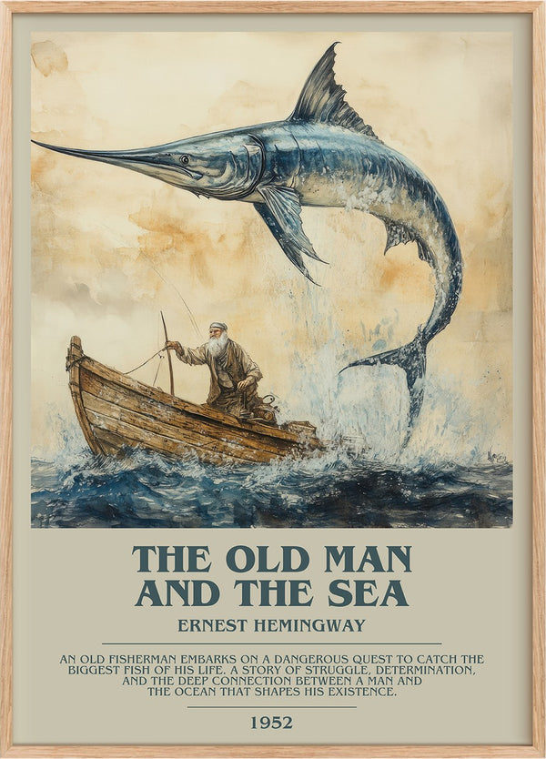 The Old Man and the Sea Bookish Wall Art by Ernest Hemingway