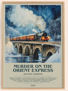 Murder On The Orient Express Bookish Wall Art by Agatha Christie