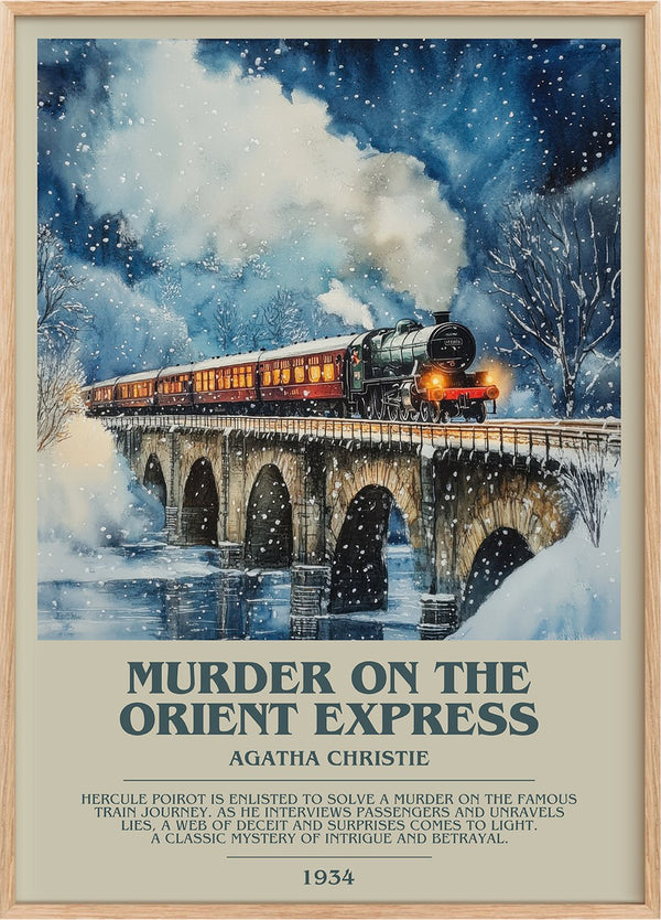 Murder On The Orient Express Bookish Wall Art by Agatha Christie